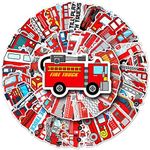 Kids Fire Truck Stickers,50Pcs Cute