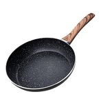 HIYAA Frying Pan 20cm, Non Stick Frying Pan with Sturdy Handle-Anti-Scratch Anti-Stain Small Frying Pan Non Stick, Cast Aluminium Stone Skillet Pan for Induction Hobs, PFOA Free