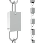Square Link Rain Chain (Aluminum) By Rain Chains Direct (8.5 FT)