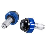 Motorcycle Throttle Lock Cruise Control Handlebar Plugs Grip Bar End Caps Slider Set for Street/Sport/Tour Bike Cruiser Scooter (Blue)