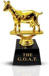 Vaulted Skulls & Co Goat Trophy, Laser Engraved Recognition, Sports Trophy, Office Trophy, Team Trophy, Greatest of All Time, (G.O.A.T) Size 5"