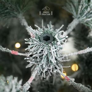 VeryMerry 7FT Pre-Lit Snowy Christmas Tree – Artificial Holiday Decor