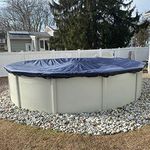 Winter Block WC15R Swimming Pool Winter Cover with Winch and Cable, Small Blue/Black