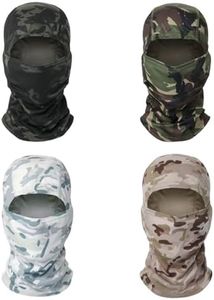 M.K ZIZZYPOP Breathable Full Face Mask with UV Protection - Motorcycle Balaclava for Outdoor Sports & Cold Weather Activities (Standard, A9-4PC, ONE SIZE)