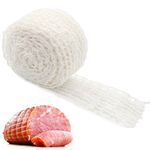 Towfed 5m Meat Netting Roll, Size 18 Ham Sock Elastic Netting, Elastic Smoked Meat Poultry Ham Netting Meat Butcher Twine Net for Meat Cooking Smoking, or Drying