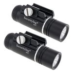 SecurityIng 320LM Rail Mounted Compact Pistol Light, Waterproof Mini Tactical Gun Flashlight Weapon Light Handgun Torch for Picatinny MIL-STD-1913 (2PC, Without Battery)