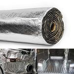 CHAOGANG Aluminum Foil Insulation Mat 200mil Car Sound Deadening & Dampening Foam Roll Heat Insulation Liner for Car Hood Trim Roof Door Automotive Self-Adhesive Foam 36.16 Sqft