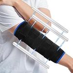 Flow fire Adjustable Elbow Support Splint for Men and Women, Night Elbow Brace Splint with 3 Aluminium Strips for Ulnar Nerve, Tennis Elbow, Tendonitis, Suitable for Left and Right Elbow (S-M)