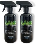 RANK SPRAY Sports Odor Eliminator: Banish Body & Sweat Odor From Boxing Gloves, Yoga Mats, Gym Bag, Hats, Helmets, Cleats, etc! Safe Sports Gear & Shoe Deodorizer Spray - 2 16 oz Bottles Unscented