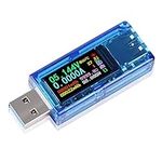 USB 3.0 Tester Multimeter 3.7-30V 0-4A USB Voltage Tester USB Digital Current and Voltage Tester Meter Voltmeter Ammeter IPS Color Display Capacity Power Charger Detector Upgraded Version AT35