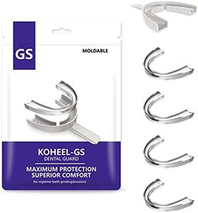 KOHEEL GS Mouth Guard with Forming Tray, Easy to Mold Dental Guard, Stop Bruxism Night Guard, 5 Count (White, Small Size)