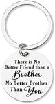 Brother Gifts Keychain from Sister Brother Birthday Gifts for Bro Keyrings Christmas Presents for Younger Older Brother