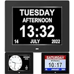 AINFTIME 8inch Large Clock with Day