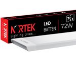 Nortek Essenza 72 Watt 4ft Led Tube Lights For Home With 3 In 1 Selectable Color Option Cool White, Natural White, Warm White LED Batten Light, Energy Efficient Led Light (Pack of 1)