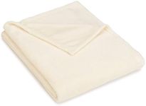 Amazon Brand - Pinzon Velvet Plush Blanket - Twin, Ivory