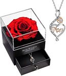 Gifts for Mom/Wife/Mum, Mother’s Day, Eternal Flower Box with Necklace | Preserved Real Rose for Valentine Christmas Birthday Preserved Presents for Women Daughter Son Kids-ideas