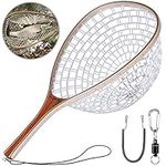 PLUSINNO Fly Fishing Net, Wooden Fr