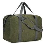 for Easyjet Airlines Cabin Bag 45x36x20 Underseat Foldable Travel Duffel Bag Holdall Tote Carry on Luggage Overnight for Women and Men 30L(Army Green (with Shoulder Strap))