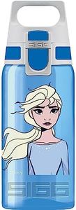 SIGG VIVA ONE Elsa II Cantimplora infantil (0.5 L), botella transparente sin sustancias nocivas y con tapa hermética, cantimplora para niños para usar con una mano