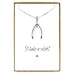 Wishbone Necklace Sterling Silver, 
