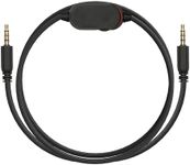 kwmobile Headphone Cable for Alienware AW920H / AW720H / AW310H / AW510H / AW988-100cm Replacement Cord with Microphone + Volume Control - Black