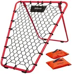 GoSports Basketball Rebounder with Adjustable Frame, Rubber Grip Feet and Sandbags - Portable Passback Training Aid