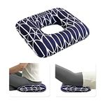 AOSSA Hemorrhoid Cushion Donut Pillow Doughnut Bed Sore Butt Pregnancy Pillows for Sitting Medical Tailbone Head Hip Ear Piercing Sciatica Post Surgery Chair Seat Pads (Navy Blue)