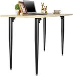 DorBuphan 4 PCS Folding Metal Table Legs, 28.7" Height Industrial Modern DIY Desk Legs, Heavy Duty Steel DIY Furniture Legs for Home, Kitchen, DIY Tables and Desks