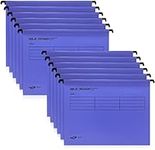 weegoo 12Pcs A4 Suspension Files with Tabs and Card Inserts A4 Folders Hanging Filing Torage Folder for Home School & Office File Organization Filing Cabinet/Purple,DGJZ