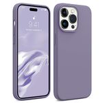 AOTESIER Shockproof Designed for iPhone 14 Pro Max Case, [Food Grade Silicone] [Military Drop Protection] with Anti-Scratch Lining Protective Phone Case for 14 ProMax, 6.7 inch, Lavender