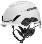 MSA V-Gard H1 Trivent Safety Climbing Helmet - Ventilated - White - 52–64 cm - Hard hat with chinstrap for Work at Height and Rescue - EN12492 & ANSI