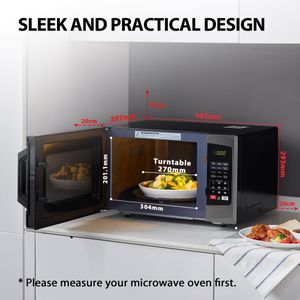 Toshiba 23L 800W Microwave Oven – Digital Display, Auto Defrost, Black