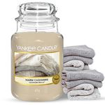 Yankee Candle Scented Candle | Warm Cashmere Large Jar Candle | Burn Time: up to 150 Hours