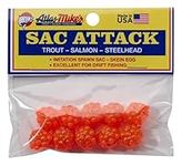 Atlas Mike's Sac Attack Imitation Salmon Fishing Bait Eggs (Pack of 10), Orange