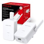 Mercusys AV1000 Gigabit Powerline Starter Kit, Data transfer speed Up To 1000 Mbps, Eliminate WiFi Dead Zones,with Extend 300 Mbps WiFi, No Configuration required (MP510 KIT), White packaging may vary