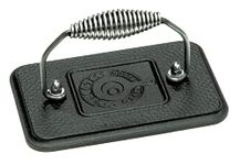Lodge LGP3 Logic Pre-Seasoned Rectangular Cast-Iron Grill Press (Black)