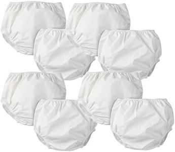 Gerber Unisex Baby Toddler 8 Pack Waterproof Diaper Cover, White, 3 Years