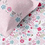 Jaipur Weaves 100% Cotton 240 TC Printed Elastic Fitted Bedsheets King Size with 2 Pillow Covers, 72 x 78 inches (Pink Harmony, Super King Fitted)