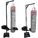 Muay Thai Heavy Bag Stand 350lbs Capacity. Heavy Duty Punching Bag Stand with 4 Sand Bags