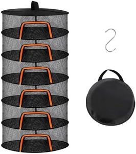 Desy & Feeci Filet de Séchage Herbes, 6 Couches 120 cm, Séchoir Pliable avec Fermetures à Glissière pour Plantes, Légumes, Vêtement
