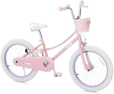 XJD Girls Bike for 2-12 Years Old Kids 12 14 16 20 Inch Toddler Bike, Kids Bike with Training Wheels,Adjustable Seat and Handlebar (20 Inch with Kickstand, Without Training Wheels, Pink)