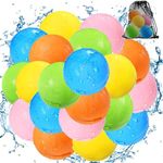 SOPPYCID Reusable Water Bomb balloons, Magnetic Refillable Water balls - Pool Toys for Boys and Girls, Beach Outdoor Activities Water Games Toy for kids Self Sealing Water Splash Ball (20Pack)