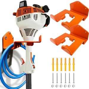 OSROENE Weedeater Hanger, 2 Pack Weed Eater Hanger for Garage Wall, Heavy Duty Weed Wacker Hooks for Garage, Garage Organization Garage Storage Shed Organizer Mounted Grass Trimmer Rack