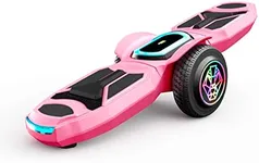 SWAGTRON SHUTTLE ZIPboard Electric Hoverboard/Skateboard | 6.3 mph and 3-Mile Range | LED Wheels and Bluetooth Speaker (Pink)