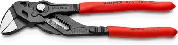 Knipex Pliers Wrench pliers and a wrench in a single tool grey atramentized, plastic coated 180 mm 86 01 180