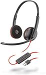 Plantronics - Blackwire 3220 USB-A Wired Headset - Dual Ear (Stereo) with Boom Mic - Connect to PC/Mac via USB-A - Works with Teams, Zoom