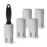 KEPLIN Lint Roller, 5 Sticky Replacement Heads with 1 Handle, Total 350 Easy Peel Sheets, Quickly Removes Animal Fur, Cat & Dog Hair, Dust & Fluff from Clothes, Furniture, Carpet (5 Pack / 350 Sheets)