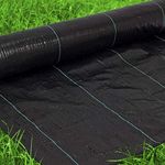 Landscape Fabric Heavy Duty 4x100 Ft 3.2oz/108gsm Black - Woven Weed Barrier Landscape Fabric - Garden Fabric Roll - Weedblock for Garden, Flower Bed, Driveway, Drainage and Weed Prevention