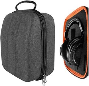 Geekria Shield Case for Large-Sized Over-Ear Headphones, Replacement Hard Shell Travel Carrying Bag with Cable Storage, Compatible with HiFiMAN HE 1000, SHURE SRH440 Headsets (Dark Grey)