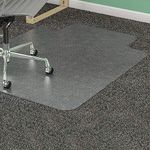 Lorell Chair Mat, Vinyl, 36x48 w/19x10 Lip